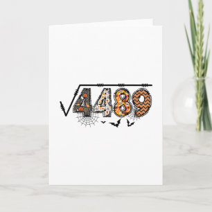 Vierkantswortel Van 4489 Grappige Halloween 67 Mem Kaart