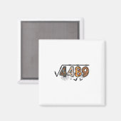 Vierkantswortel Van 4489 Grappige Halloween 67 Mem Magneet (Voorkant / Achterkant)