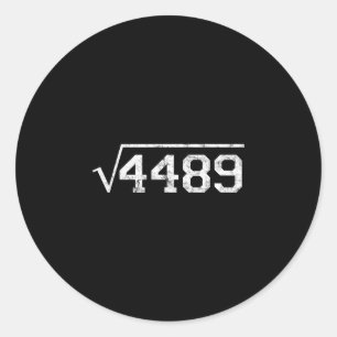 Vierkantswortel Van 4489 Slang Wiskunde Docent Zes Ronde Sticker