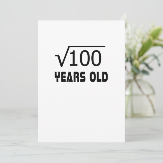 Vierkantswortel van de oude 10de verjaardag van kaart (Staand voorkant)