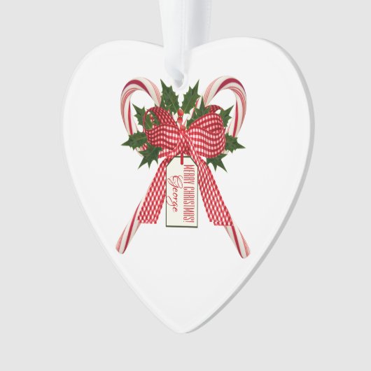 Vierkerst kerstsnoeprietennaam Acrylornament Ornament (voorkant)