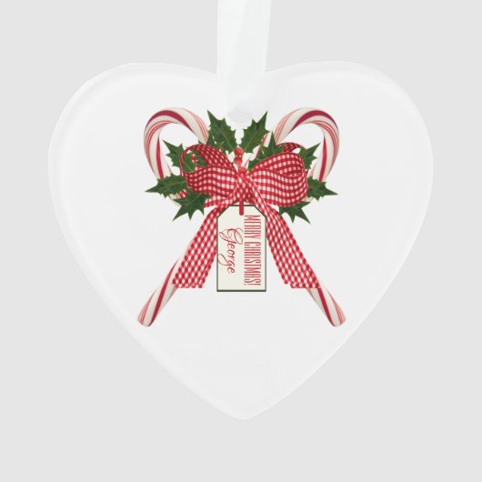 Vierkerst kerstsnoeprietennaam Acrylornament Ornament (achterkant)