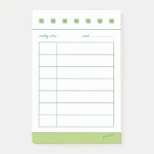 Vierklaver geluksweekplannen post-it® notes (Voorkant)