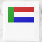 Vierkleur Rechthoekige Sticker (Tas)