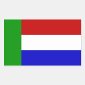 Vierkleur Rechthoekige Sticker (Voorkant)