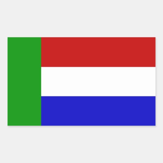 Vierkleur Rechthoekige Sticker (Voorkant)