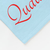 Vierling Baby Boy Rattle Blue Fleece Deken (Hoek)