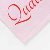 Vierling Baby Meisje Roze Rattle Fleece Deken (Hoek)