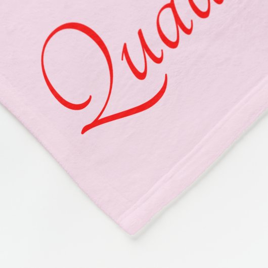 Vierling Baby Meisje Roze Rattle Fleece Deken (Hoek)