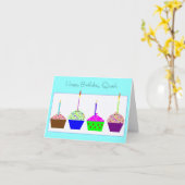 Vierling Verjaardag Kaart (Gele Bloem)