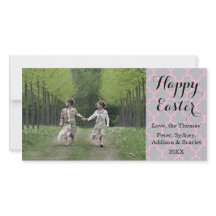 Vierlobbig Gelukkig Pasen Fotokaart