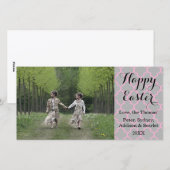 Vierlobbig Gelukkig Pasen Fotokaart Feestdagenkaart (Voorkant / Achterkant)