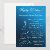 Viermaal7 Blue XMAS Tree-kerstfeest Kaart (Voorkant / Achterkant)
