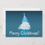 Viermaal7 Blue XMAS Tree-kerstfeest Kaart (Achterkant)