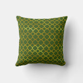 Vierpas MONOGRAM Groen Goud Nieuwgetrouwd Huwelijk Kussen (Achterkant)
