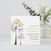 Vierseizoensbomen Bosbossen Wedland Invite Kaart (Staand voorkant)