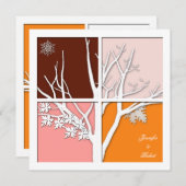 Vierseizoenuitnodiging Kaart (Voorkant / Achterkant)