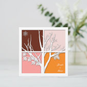 Vierseizoenuitnodiging Kaart (Staand voorkant)