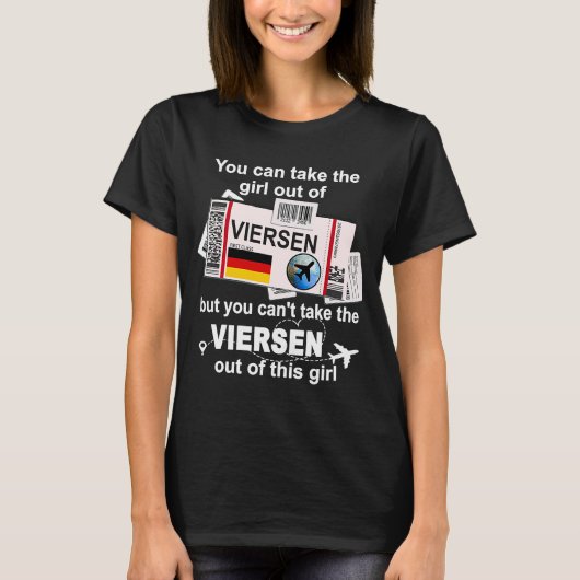 Viersen Boarding Pass Viersen Girl Viersen T-shirt (Voorkant)