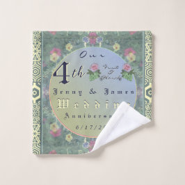 Vierste Jubileum Floral Towel Bad Handdoek