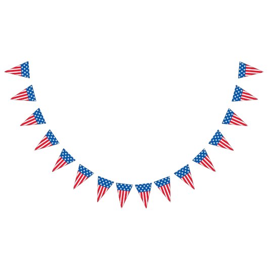 Vierste juli sterren en stripesbanner vlaggetjes (Alle)