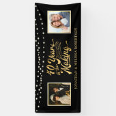 Viertiende Jubileum Koord lichten dan & nu Foto's Spandoek (Verticaal)