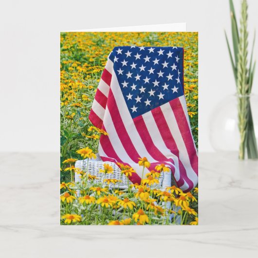 Viertiende juli verjaardagsvlag in geel zuivelveld kaart (Voorkant)