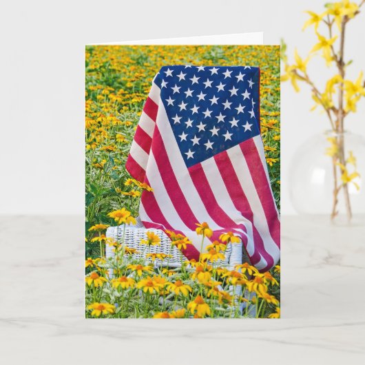 Viertiende juli verjaardagsvlag in geel zuivelveld kaart (Gele Bloem)