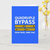 Viervoudige bypass-operatie omweg tekenen grappig kaart (Gele Bloem)