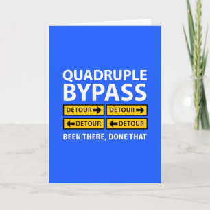 Viervoudige bypass-operatie omweg tekenen grappig kaart