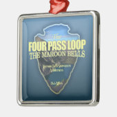 Viervoudige lading (pijlpunt) metalen ornament (Links)