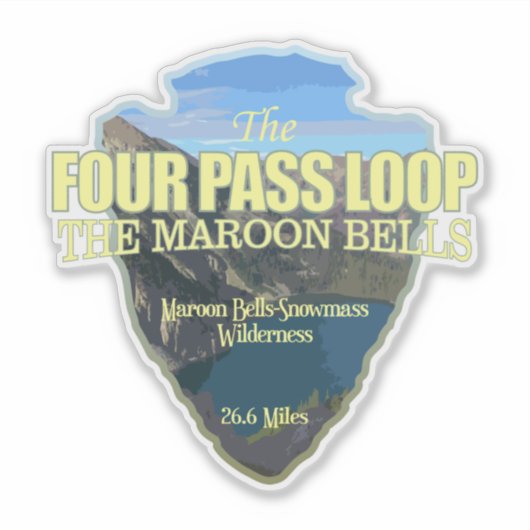 Viervoudige lading (pijlpunt) sticker (Voorkant)