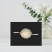 Viervoudige Saturnus Maan Transit Briefkaart (Staand voorkant)