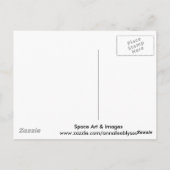 Viervoudige Saturnus Maan Transit Briefkaart (Achterkant)