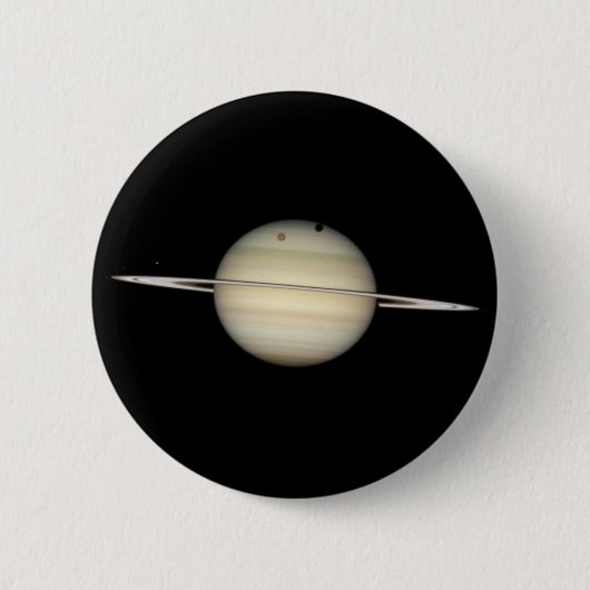 Viervoudige Saturnus-maan-transit Ronde Button 5,7 Cm (Voorkant)