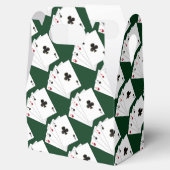 Viervoudige speelkaartenpatroon Gable Favor Box Bedankdoosjes (Geopend)