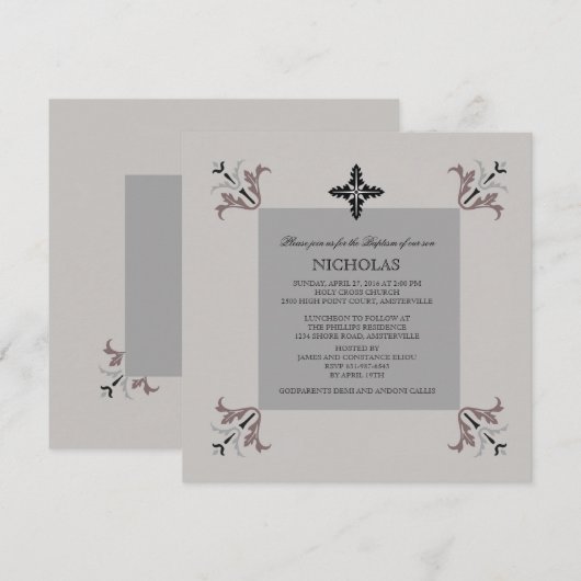 Viervoudige Uitnodiging (Voorkant / Achterkant)