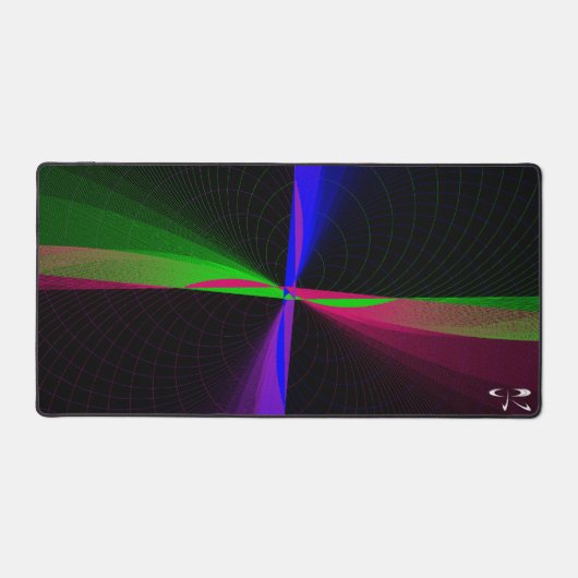 vierwegs geometrische golf Muismat mat (Voorkant)