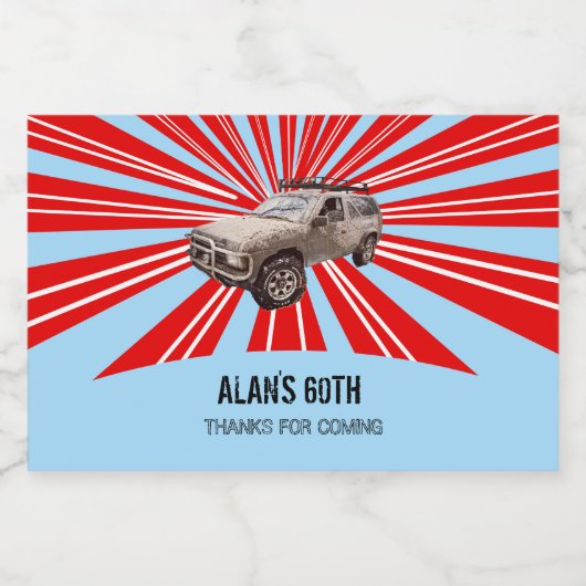 vierwielaandrijving likeurfles etiket (Enkel label)