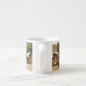 vierwielig door paarden getrokken vervoer espresso kop (Achterkant)