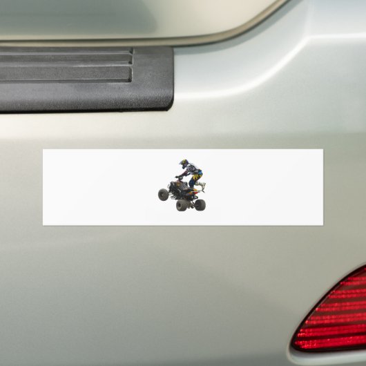 vierwielige fiets bumpersticker (Op auto)