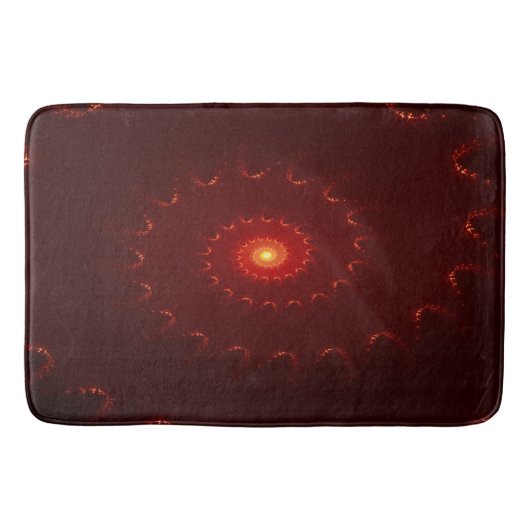 Viery Red Sparkle Swirl Gradient Badmat (Voorkant)