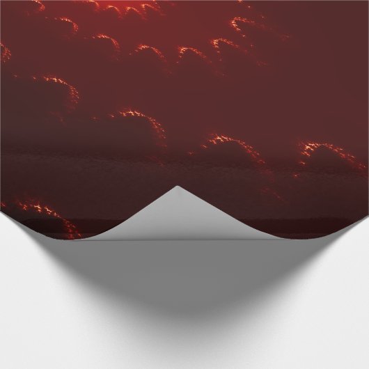 Viery Red Sparkle Swirl Gradient Cadeaupapier (Hoek)