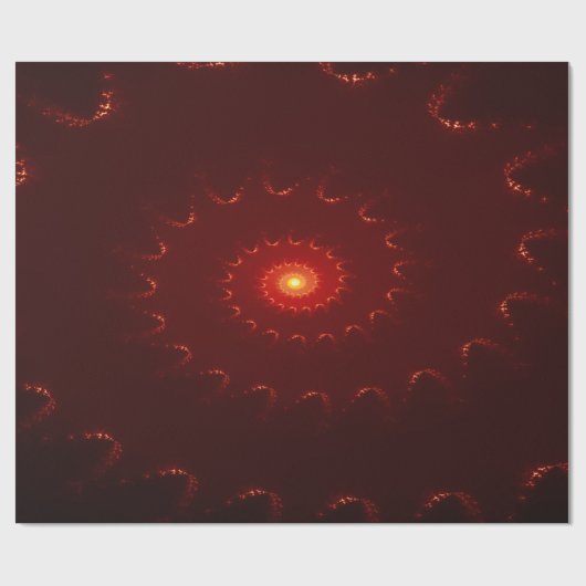 Viery Red Sparkle Swirl Gradient Cadeaupapier (Vlak)