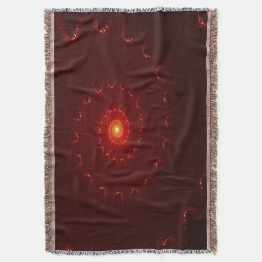 Viery Red Sparkle Swirl Gradient Deken (Voorkant Verticaal)