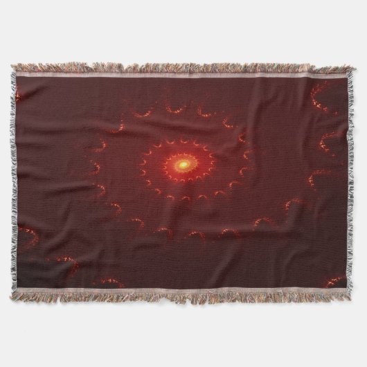 Viery Red Sparkle Swirl Gradient Deken (Voorkant)