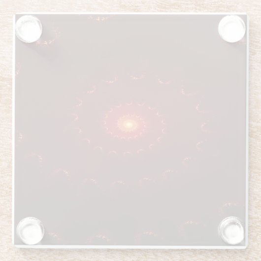 Viery Red Sparkle Swirl Gradient Glazen Onderzetter (Achterkant)