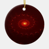 Viery Red Sparkle Swirl Gradient Keramisch Ornament (Voorkant)