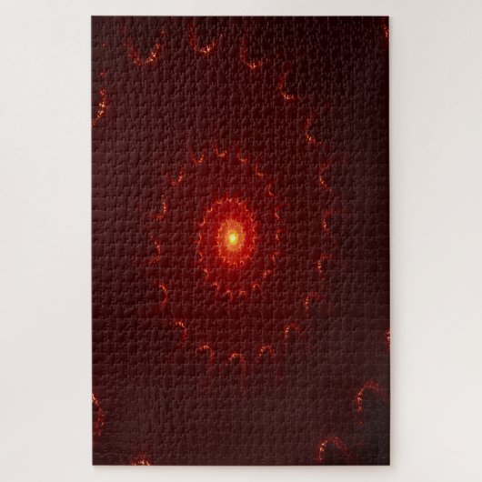 Viery Red Sparkle Swirl Gradient Legpuzzel (Verticaal)