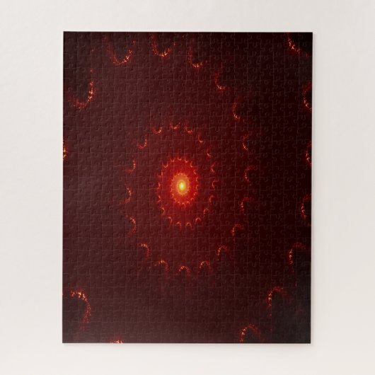 Viery Red Sparkle Swirl Gradient Legpuzzel (Verticaal)